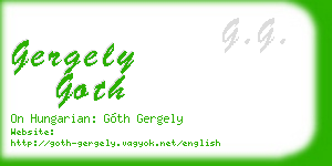 gergely goth business card
