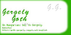 gergely goth business card